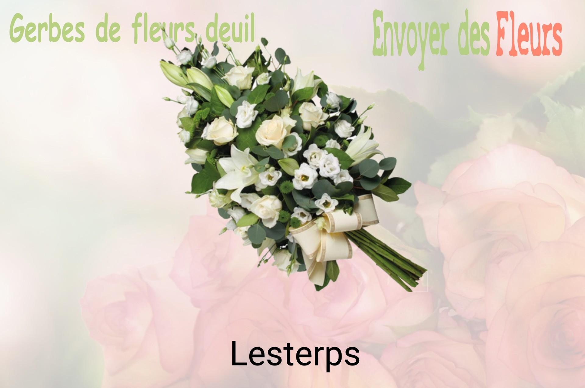 Gerbe de fleurs de deuil livrée à Lesterps